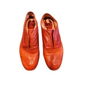 Frye Jillian Slip-On Leather Shoes Size 9.5M Cognac Brown